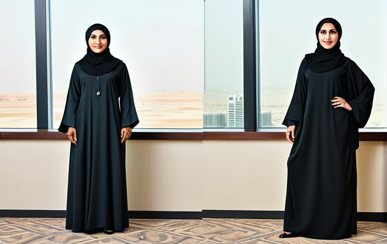 **

"A professional Saudi Arabian businesswoman in a modest, modern abaya, standing in a bright, contemporary office in Riyadh, fully clothed, appropriate attire, safe for work, perfect anatomy, natural proportions, professional corporate photography, high quality, family-friendly."

**