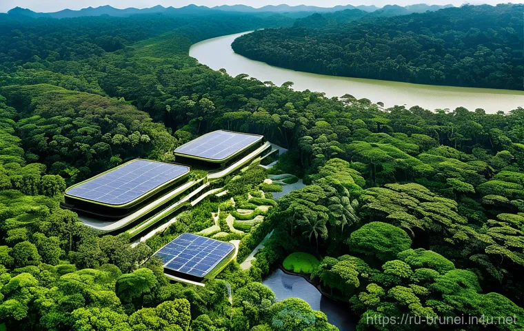 브루나이 도시 계획 - A vibrant, bustling scene in Kampong Ayer, the "Venice of the East," during a bright, sunny day. Tho...