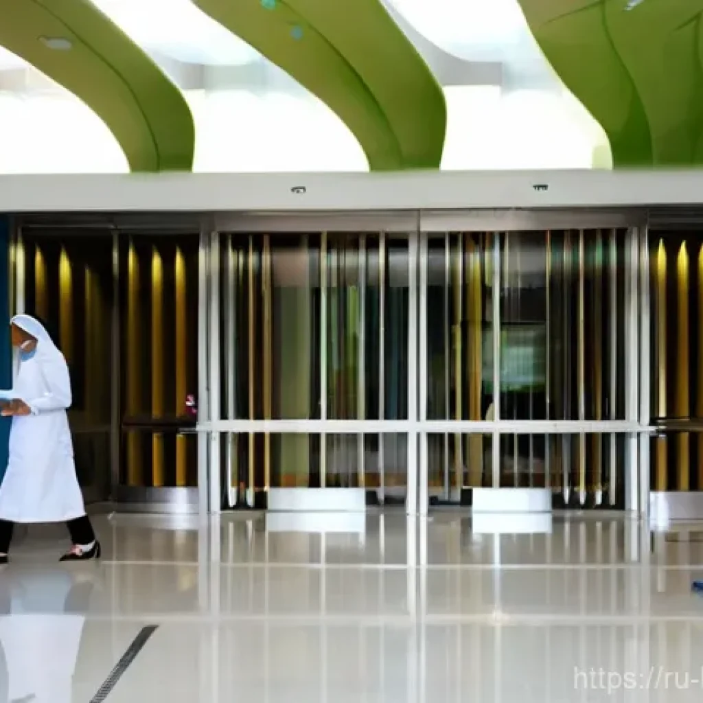 브루나이 의료 서비스 수준 - **Prompt:** A modern, brightly lit hospital lobby in Brunei. The architecture is sleek and contempor...