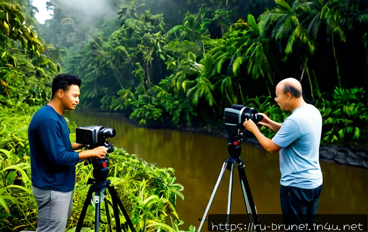 브루나이에서 촬영한 영화 - Photorealistic cinematic film production in Brunei&rsquo;s lush rainforest, a Russian-speaking director an...